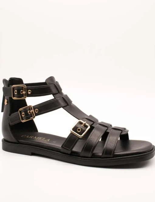 Sandalia Carmela 161397-03 Piel Negro de Mujer