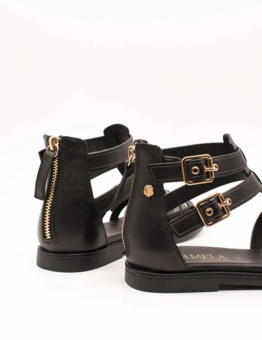 Sandalia Carmela 161397-03 Piel Negro de Mujer