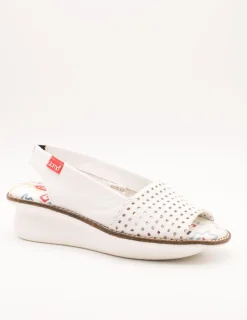 Sandalia Clamp TAMURA 002 BLANCA CALADA de mujer