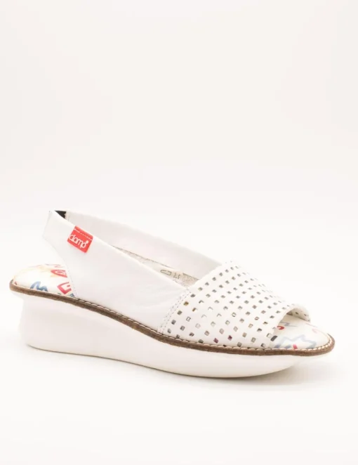 Sandalia Clamp TAMURA 002 BLANCA CALADA de mujer