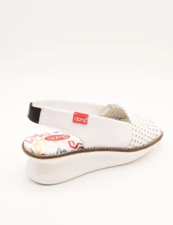 Sandalia Clamp TAMURA 002 BLANCA CALADA de mujer