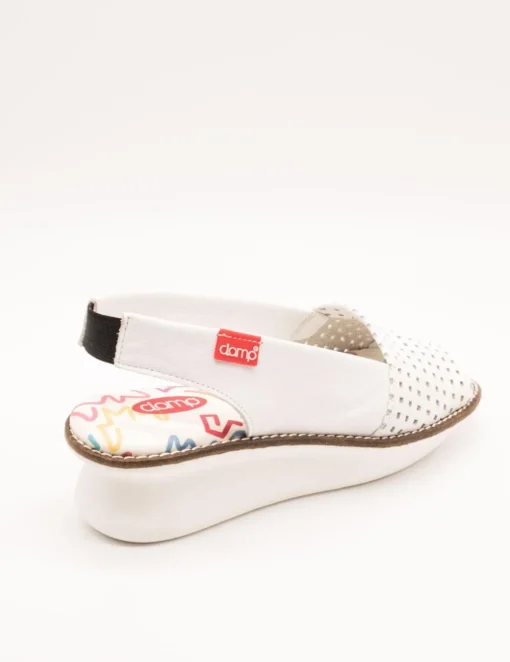 Sandalia Clamp TAMURA 002 BLANCA CALADA de mujer
