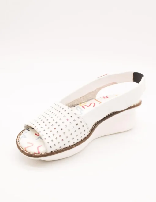 Sandalia Clamp TAMURA 002 BLANCA CALADA de mujer