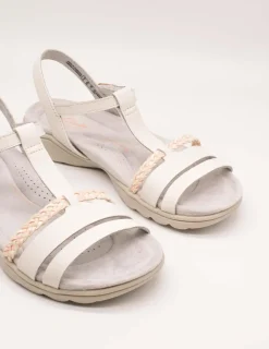 Sandalia Clarks 26171126 Amanda Tealite White Leath
