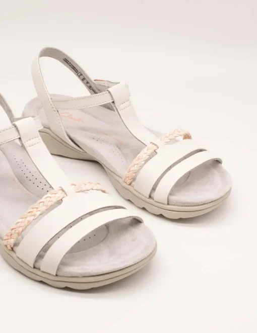 Sandalia Clarks 26171126 Amanda Tealite White Leath