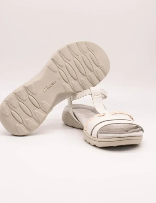 Sandalia Clarks 26171126 Amanda Tealite White Leath
