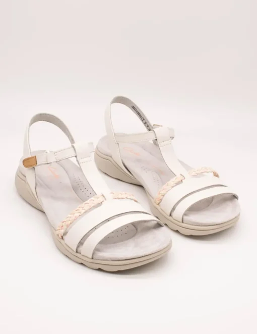 Sandalia Clarks 26171126 Amanda Tealite White Leath