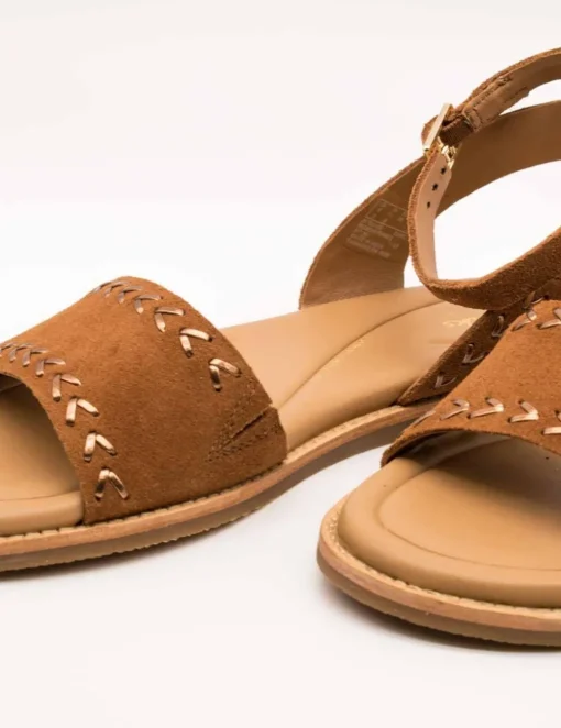 Sandalia Clarks 26176291 Maritime May Tan Suede de Mujer