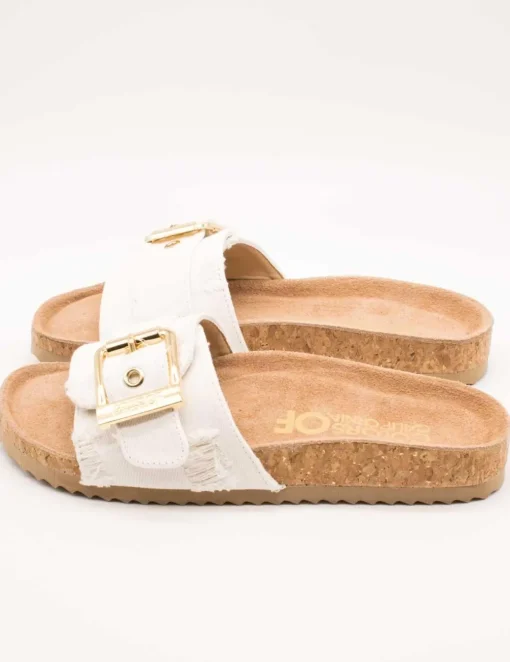 Sandalia Colors Of California BIO503 Blanco de Mujer