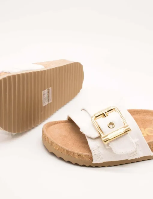 Sandalia Colors Of California BIO503 Blanco de Mujer