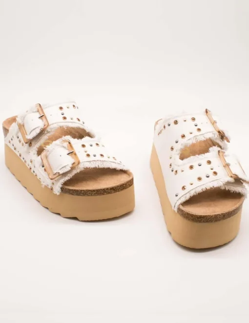 Sandalia Colors Of California BES41 Blanco de Mujer