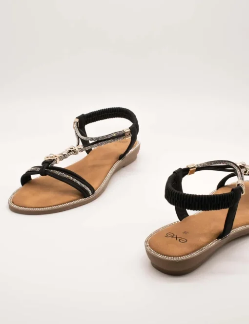 Sandalia Exé 8013-7 Strass Black de Mujer