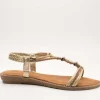 Sandalia Exé 8013-7 Strass Gold de Mujer