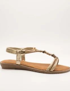 Sandalia Exé 8013-7 Strass Gold de Mujer