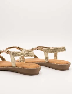 Sandalia Exé 8013-7 Strass Gold de Mujer