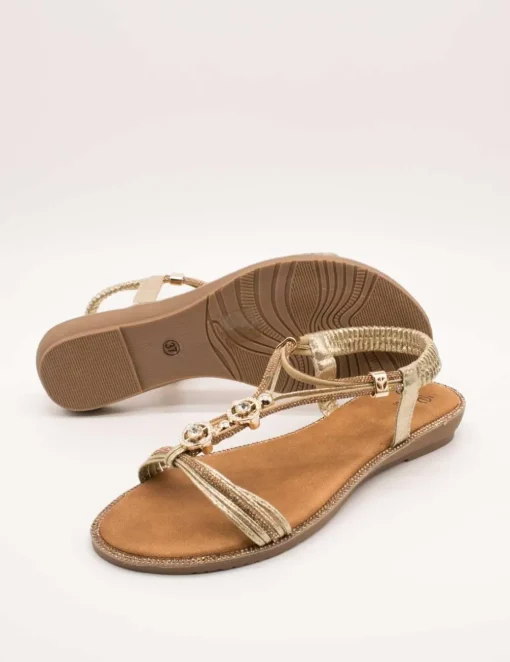 Sandalia Exé 8013-7 Strass Gold de Mujer