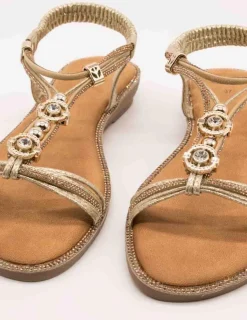 Sandalia Exé 8013-7 Strass Gold de Mujer