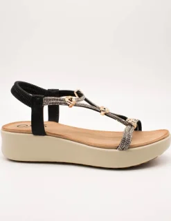 Sandalia Exé BZX33170-002 Strass Black de Mujer