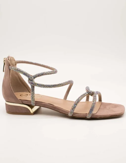 Sandalia Exé Mara-459 Strass Taupe de Mujer