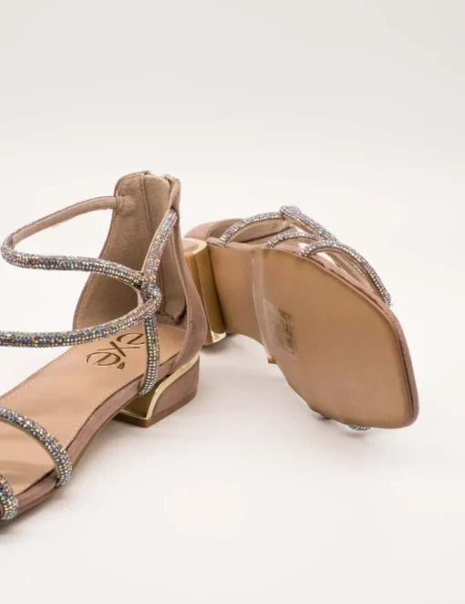 Sandalia Exé Mara-459 Strass Taupe de Mujer