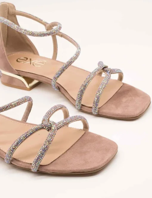Sandalia Exé Mara-459 Strass Taupe de Mujer