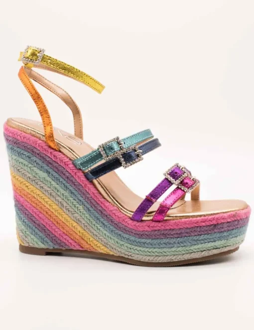 Sandalia Exé Naomi-927 Metallic Multicolor de Mujer