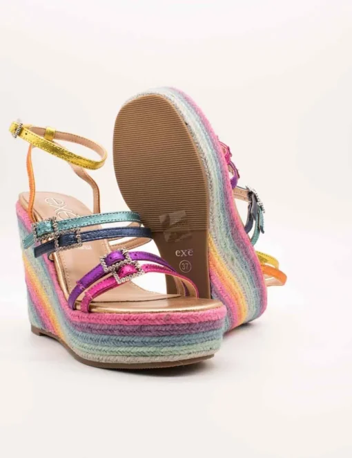 Sandalia Exé Naomi-927 Metallic Multicolor de Mujer