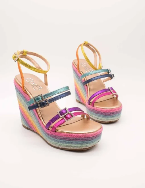 Sandalia Exé Naomi-927 Metallic Multicolor de Mujer
