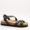 Sandalia Geox D25SYJ Brionia black de mujer.