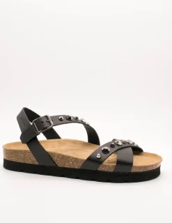 Sandalia Geox D25SYJ Brionia black de mujer.
