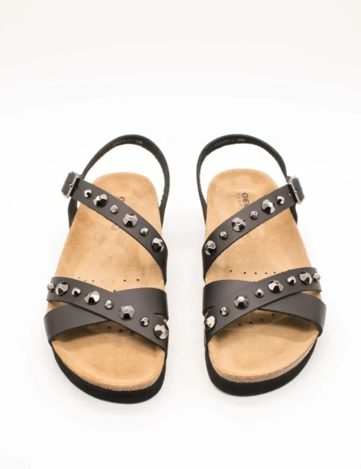 Sandalia Geox D25SYJ Brionia black de mujer.