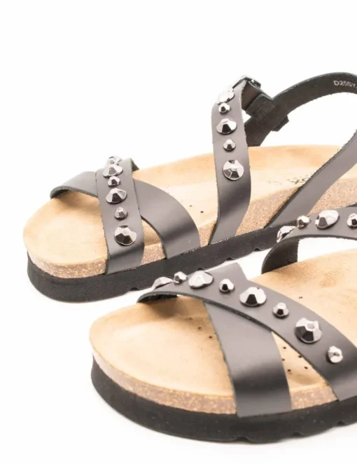 Sandalia Geox D25SYJ Brionia black de mujer.