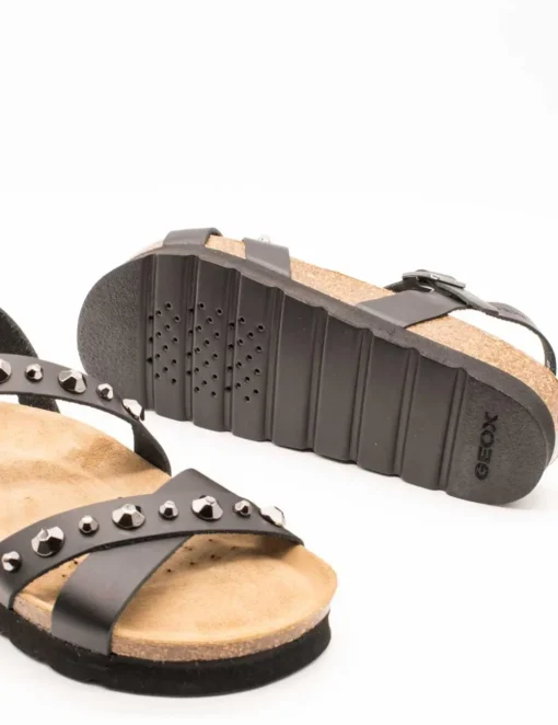 Sandalia Geox D25SYJ Brionia black de mujer.