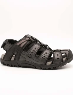 Sandalia Geox U4524C 000ME C9999 Strada Black de Hombre