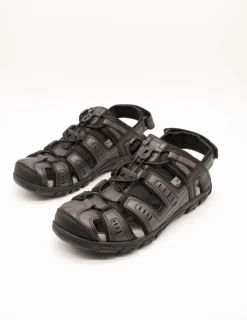 Sandalia Geox U4524C 000ME C9999 Strada Black de Hombre