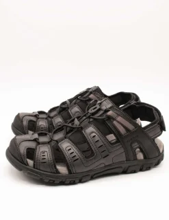 Sandalia Geox U4524C 000ME C9999 Strada Black de Hombre