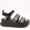 Sandalia Hey Dude HD43200-066 Delray Black de Mujer
