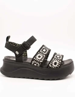 Sandalia Hey Dude HD43200-066 Delray Black de Mujer