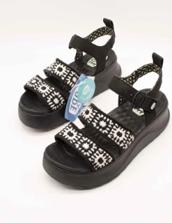 Sandalia Hey Dude HD43200-066 Delray Black de Mujer