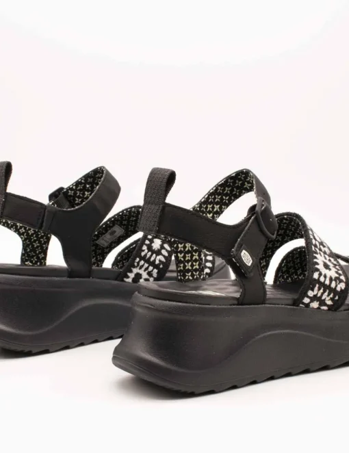 Sandalia Hey Dude HD43200-066 Delray Black de Mujer