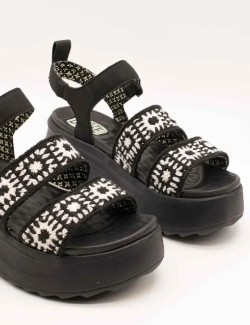 Sandalia Hey Dude HD43200-066 Delray Black de Mujer