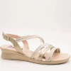 Sandalia 24HRS 26519 Combi Platino de Mujer