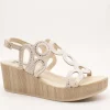 Sandalia 24HRS 260061 Relax Crema de Mujer