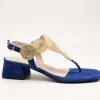 Sandalia Kess 22812 Ante Francia Azul de Mujer