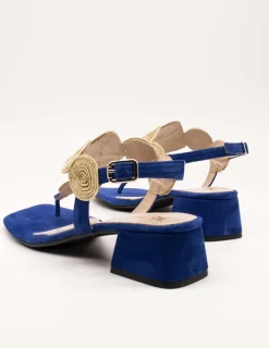 Sandalia Kess 22812 Ante Francia Azul de Mujer