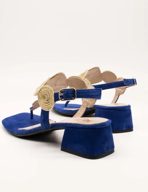 Sandalia Kess 22812 Ante Francia Azul de Mujer