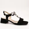 Sandalia Kess 23034 Ante Negro de Mujer