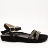 Sandalia Kess 23347 Ante Negro de Mujer