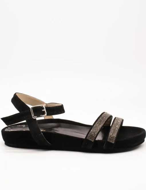 Sandalia Kess 23347 Ante Negro de Mujer