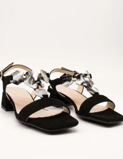 Sandalia Kess 23034 Ante Negro de Mujer